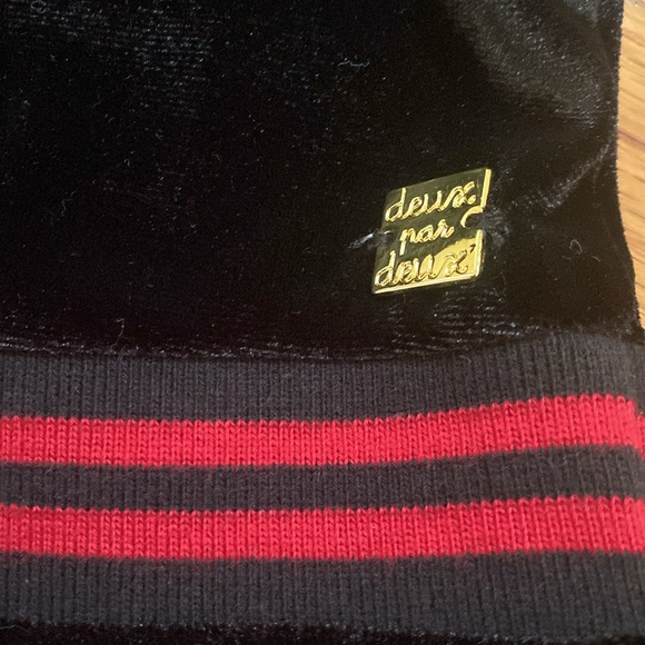 Deux Par Deux Velvet Bow Fur Dress - Picture 5 of 6